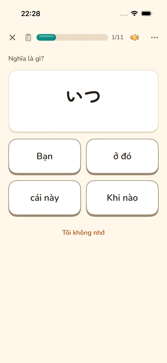 Câu hỏi nghĩa từ trong vòng học